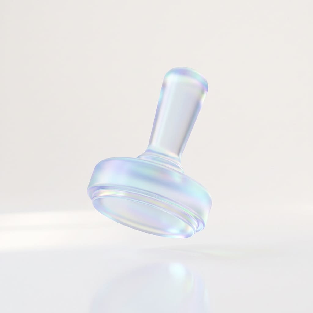 Marca de verificación de cristal iridiscente