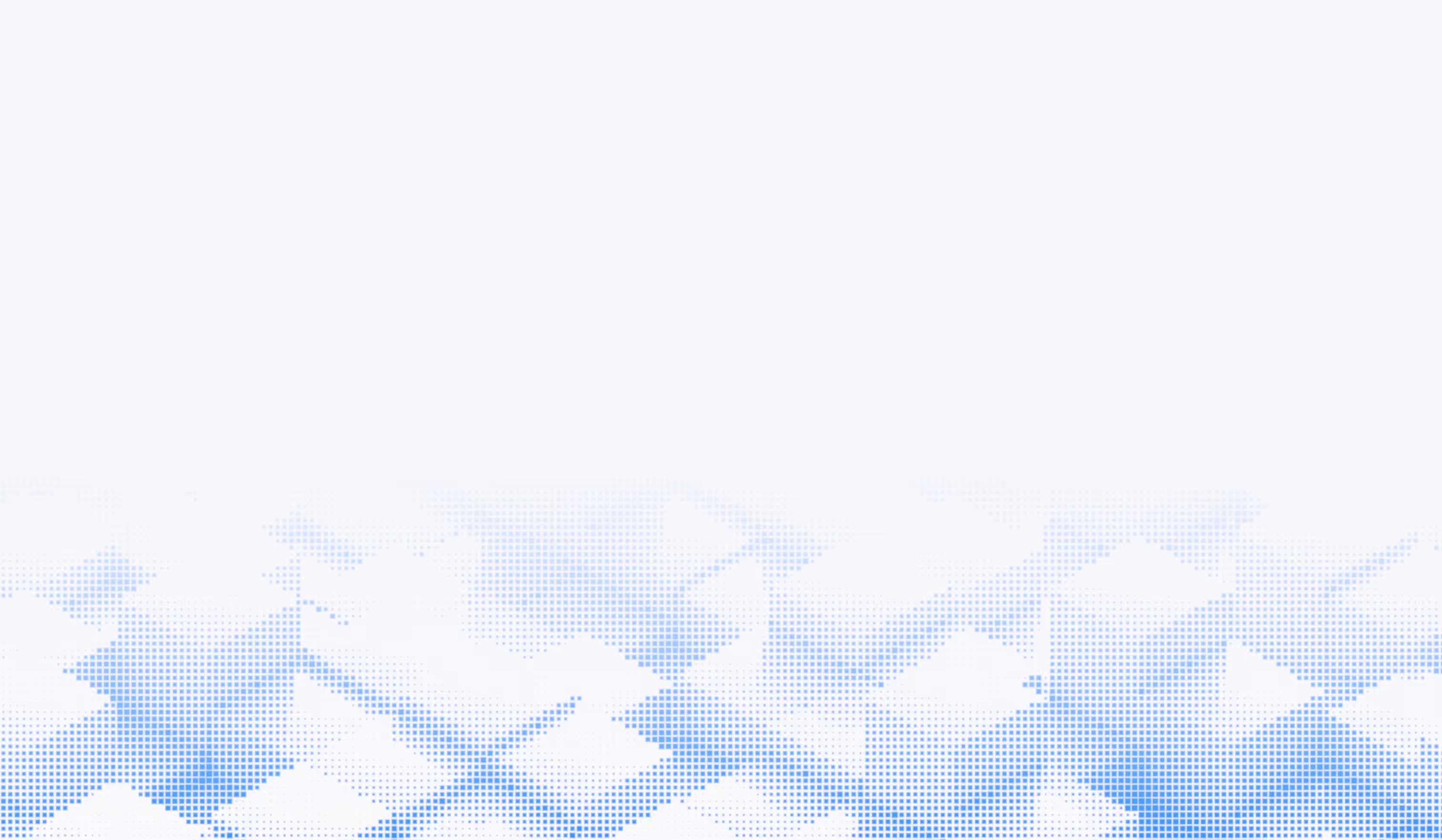 Abstract blue and white mosaic pattern with light blue geometric cubes.