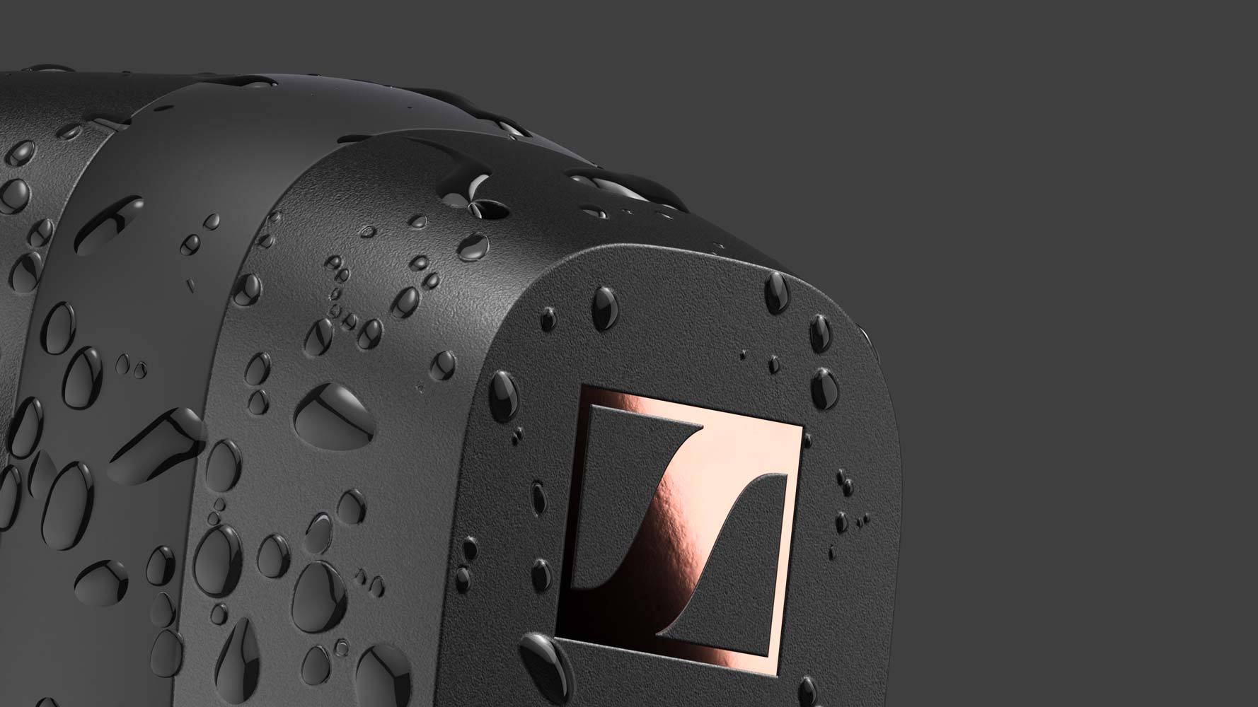 Sennheiser CX True Wireless In-Ear-Kopfhörer in Schwarz mit Wassertropfen, schweissfest und spritzwassergeschützt