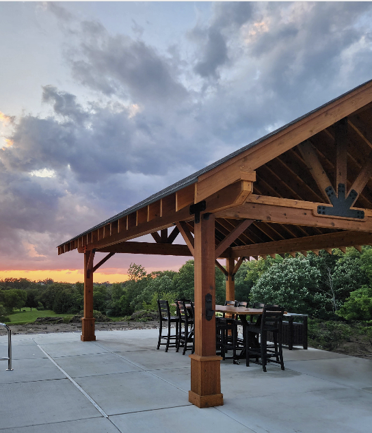 a cedar pavilion