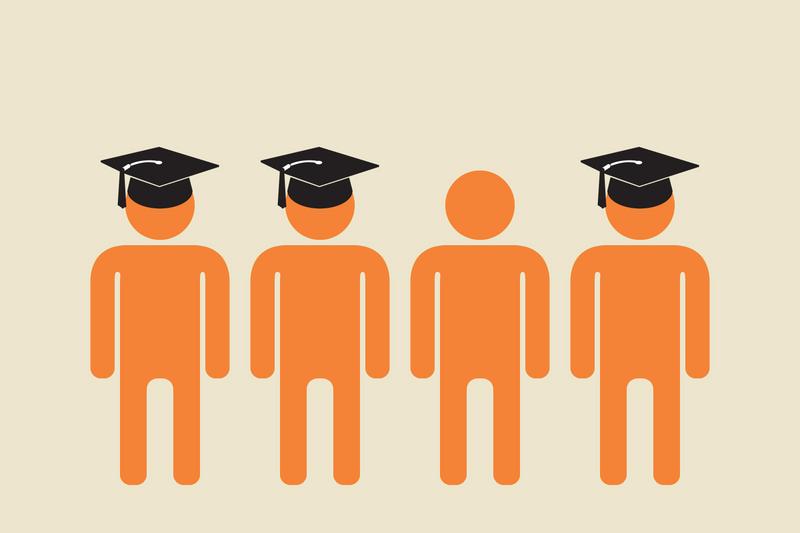 a illustration of a guy missing a graduation cap