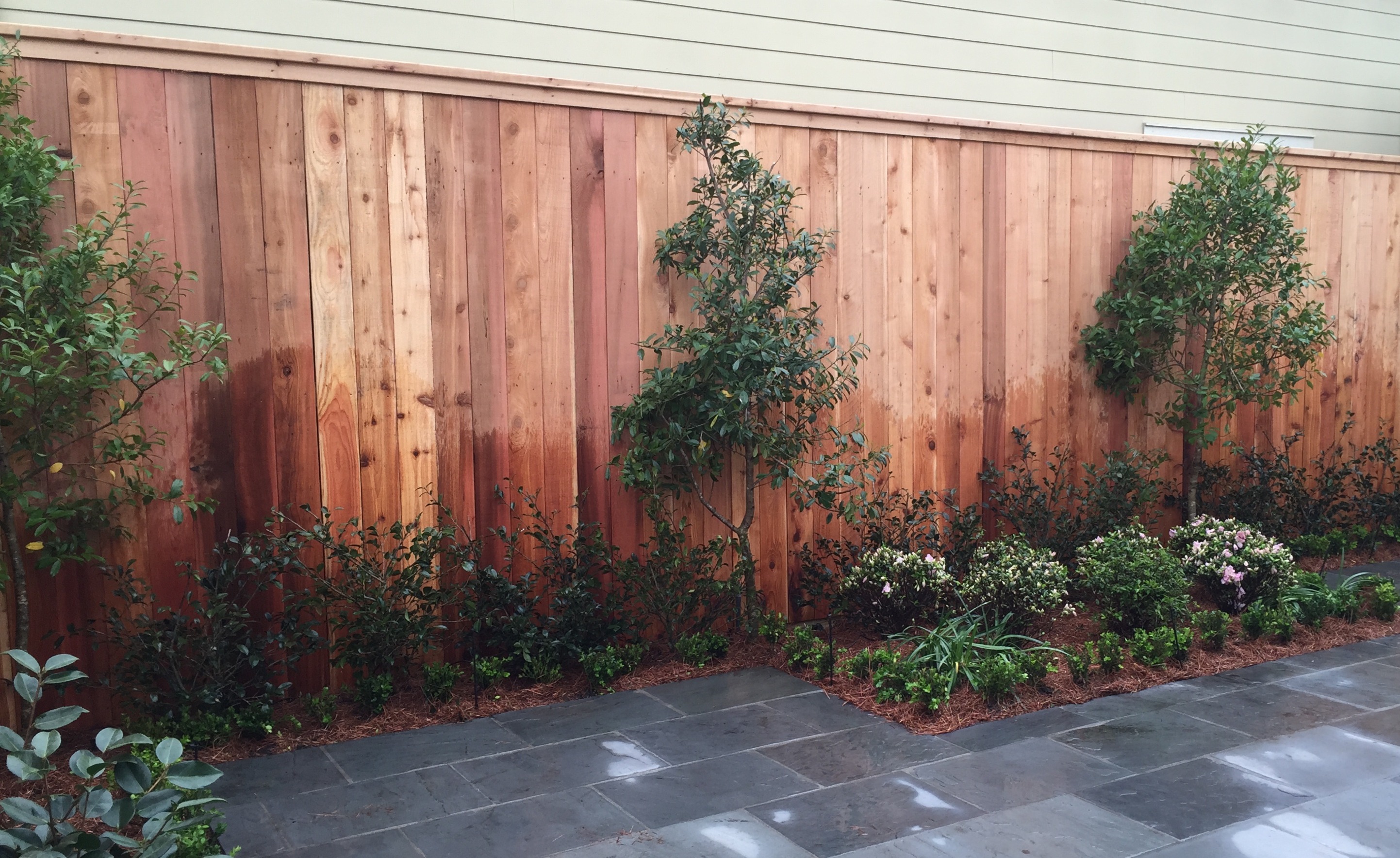picture of a stained fence