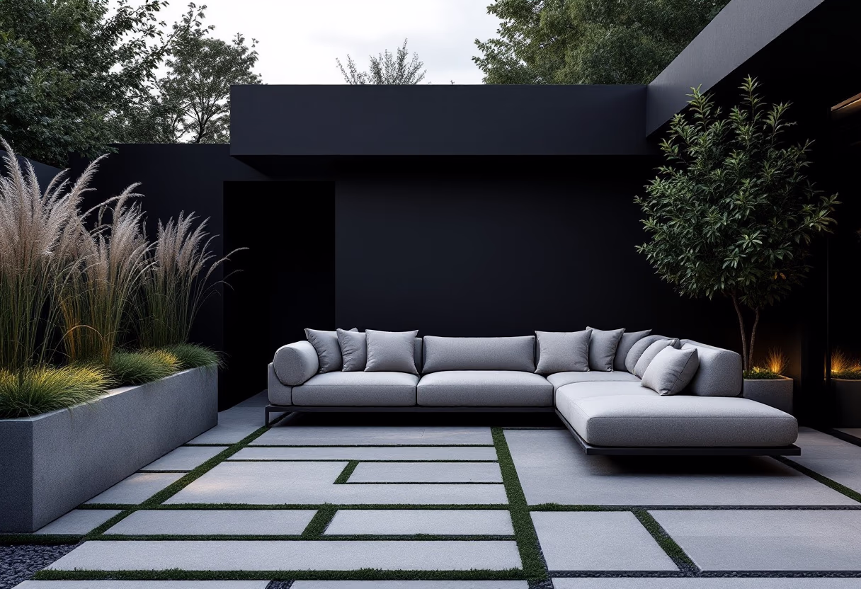 image of a modern patio design (for a landscaping service)