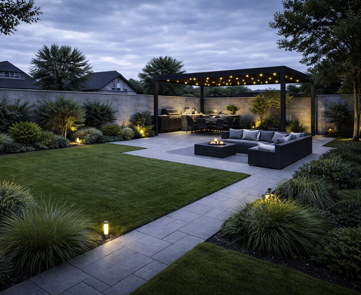 image of a seasonal-themed garden for a landscaping service