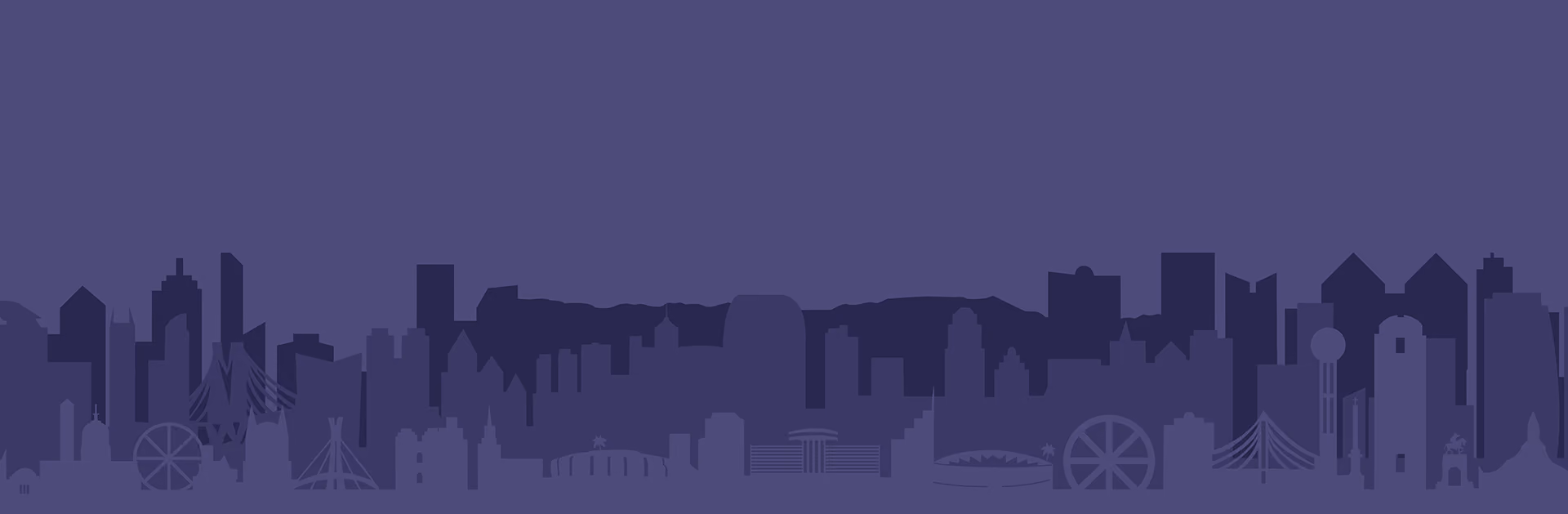 Illustrated Arizona city skyline