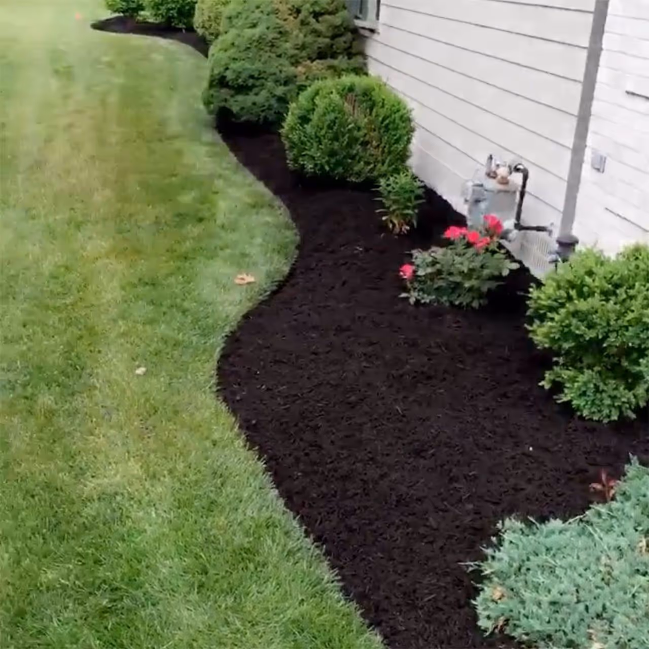 Mulch installation and landscape bed refresh by Gould Brothers Outdoor Solutions LLC