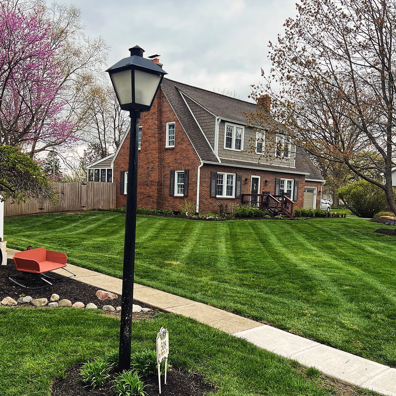 Professional lawn mowing detail service by Gould Brothers Outdoor Solutions LLC