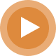 A circular orange play button on a white background.