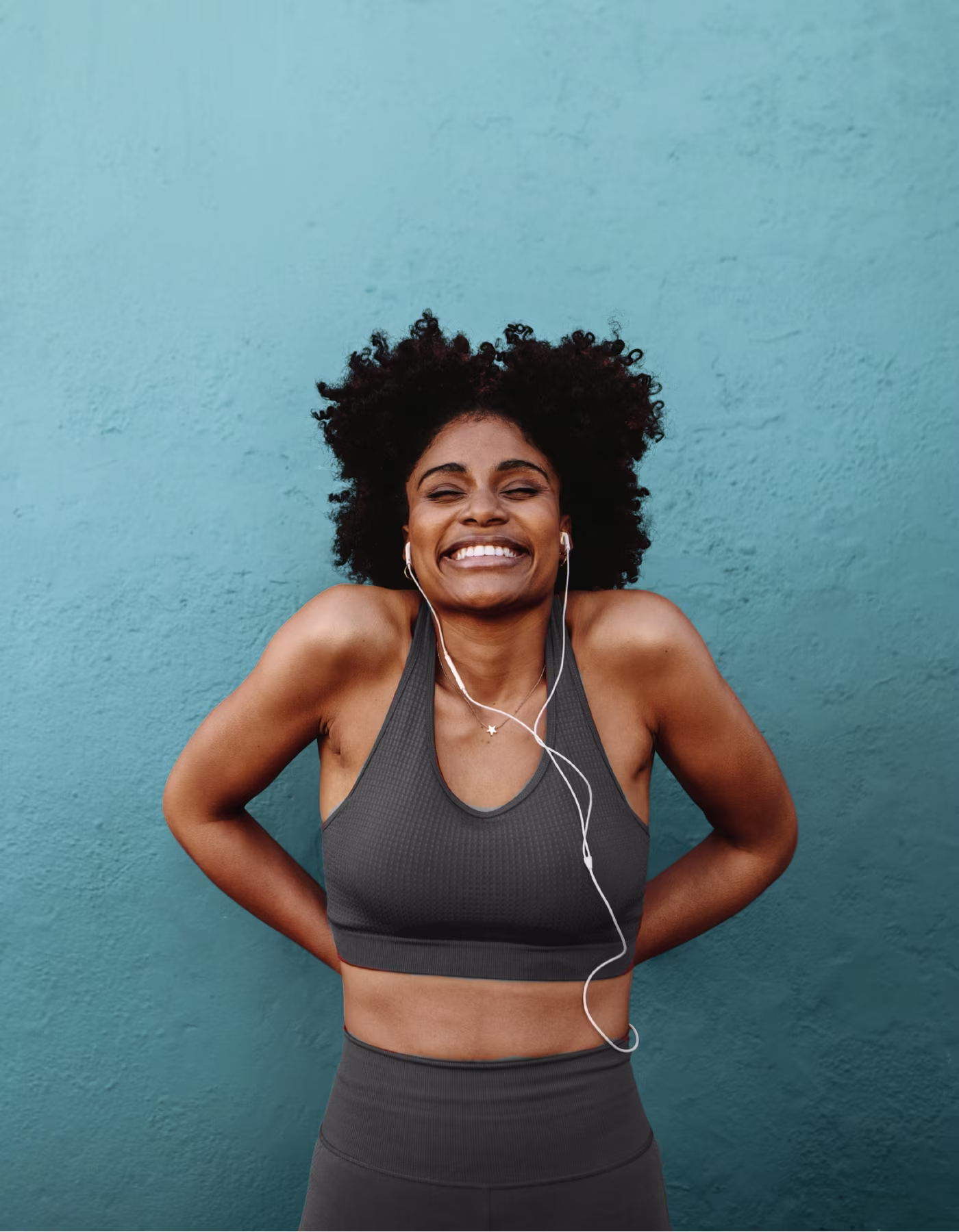 Woman Wearing an Oversize Denim Holding the Waistline