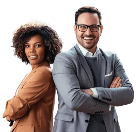 a man and a woman standing next to each other