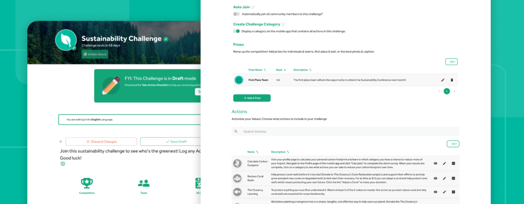 How to customize challenges on JouleBug