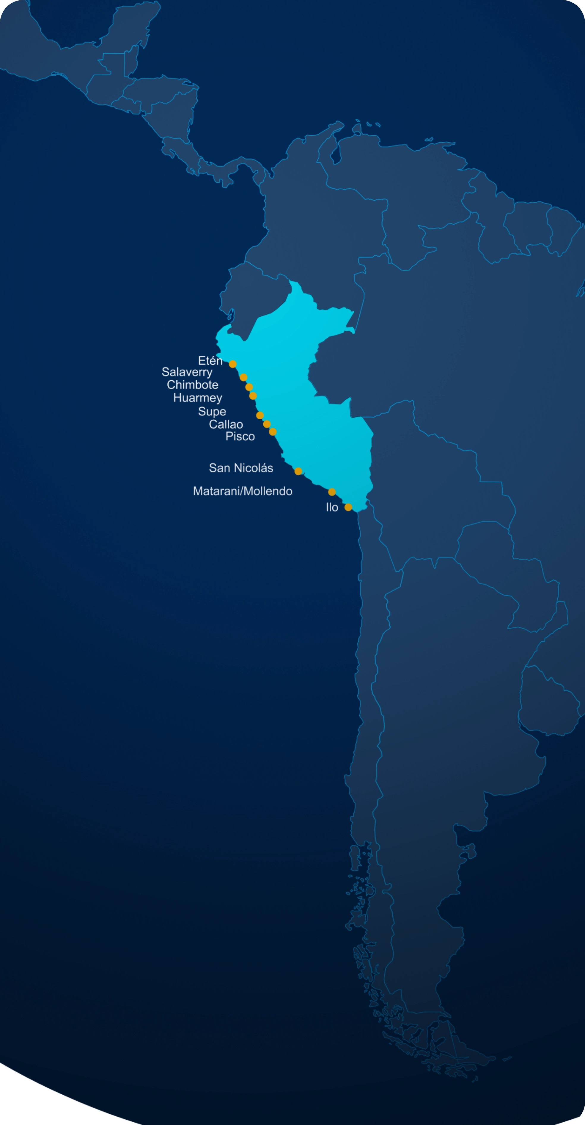 Peru ports map