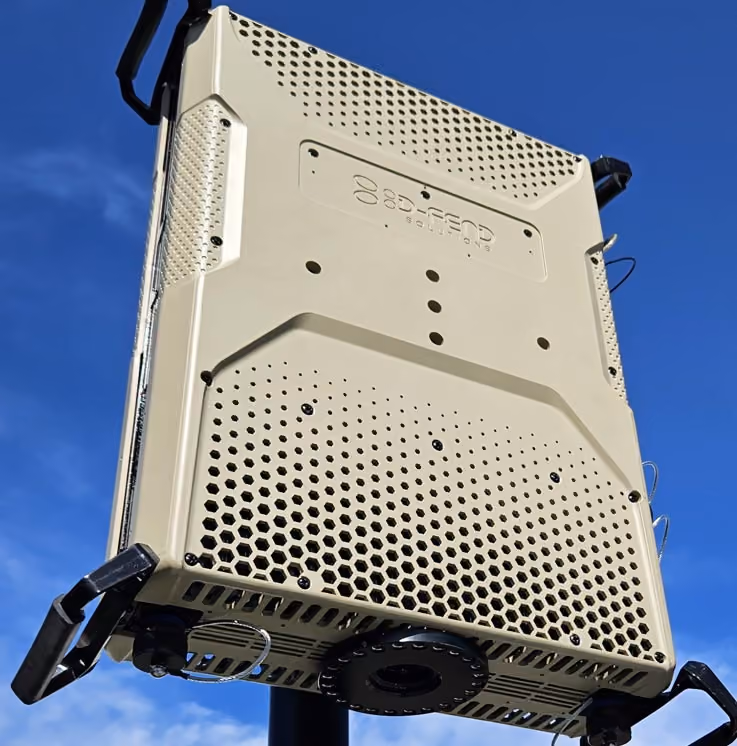 BlueSky Mast 200 Sidekick Series - AL2 with D-Fend Solutions EnforceAir2 counter-drone system, configuration diagram, counter-UAS application