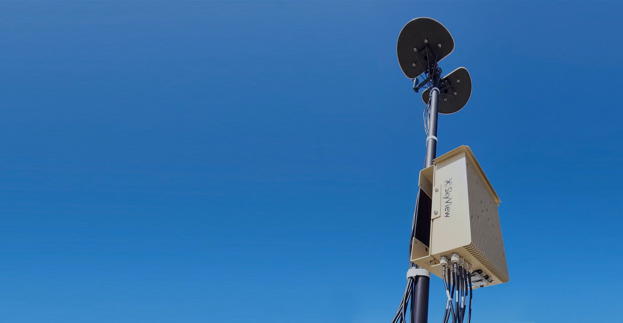BlueSky Mast 200 Lift Series - AL2 with BlueHalo SkyView DIVR MKII UAS detection system, product image, counter-UAS application