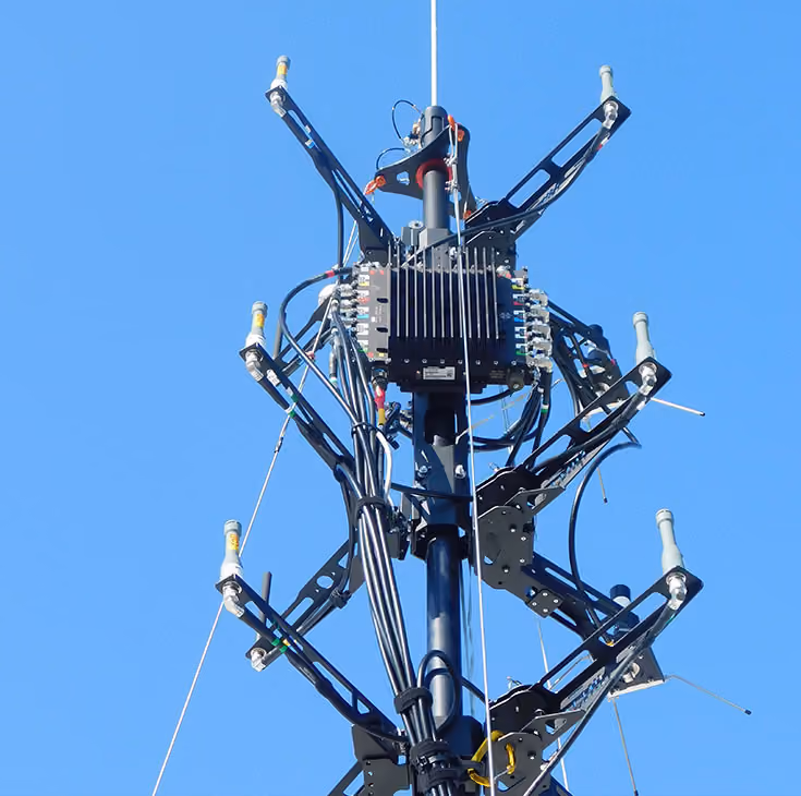 BlueSky Mast 200 Lift Series - AL2 with Ninja Alliance counter-UAS system, configuration diagram, counter-UAS application