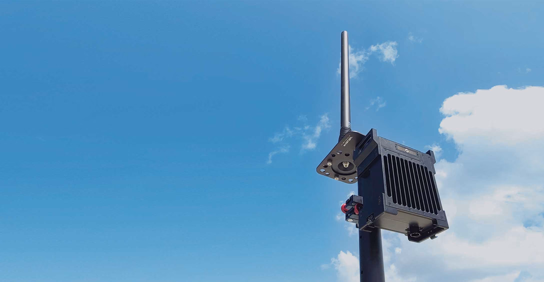 BlueSky Mast 200 Standard Series - AL1 with TrellisWare tactical radio, deployed in the field, tactical communications application