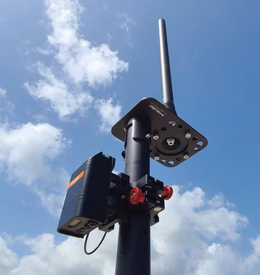 BlueSky Mast 200 Standard Series - AL1 with TrellisWare tactical radio, deployed in the field, tactical communications application