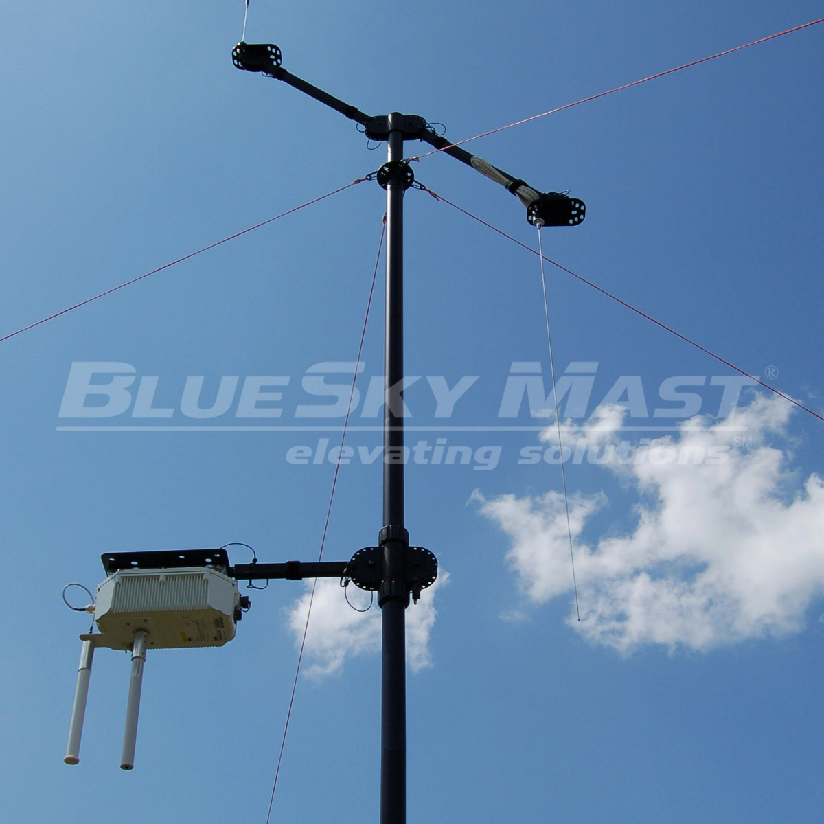 BlueSky Mast 200 Lift Series - AL2 tactical mast deployed in the field