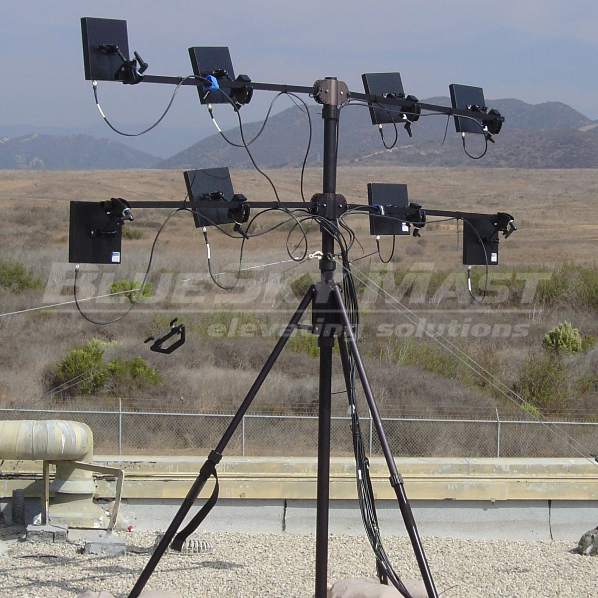 BlueSky Mast 200 Standard Series - AL2 tactical mast deployed in the field