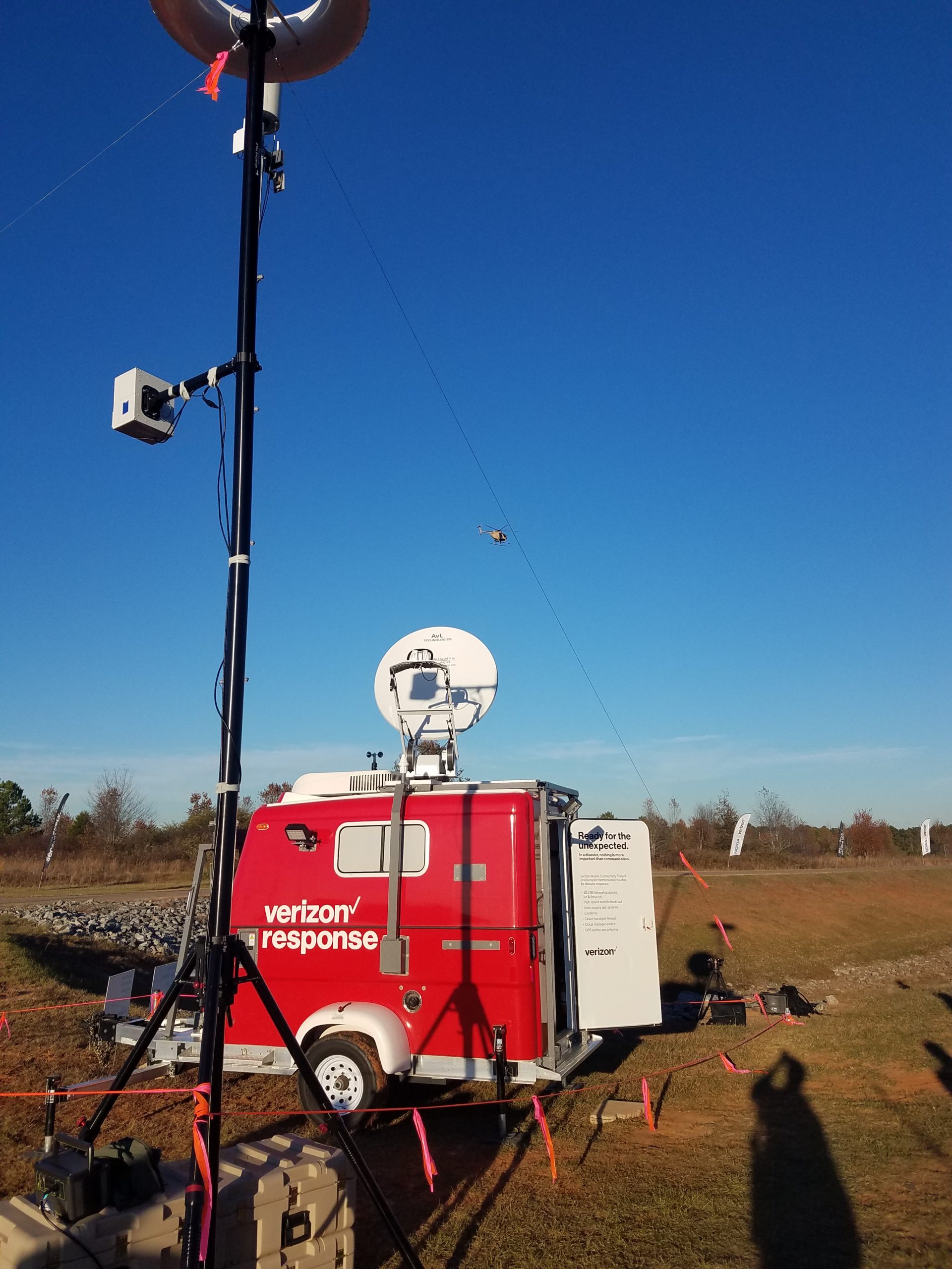 BlueSky Mast 350 Lift Series with tactical radio and wireless data payload, Tactical Communications