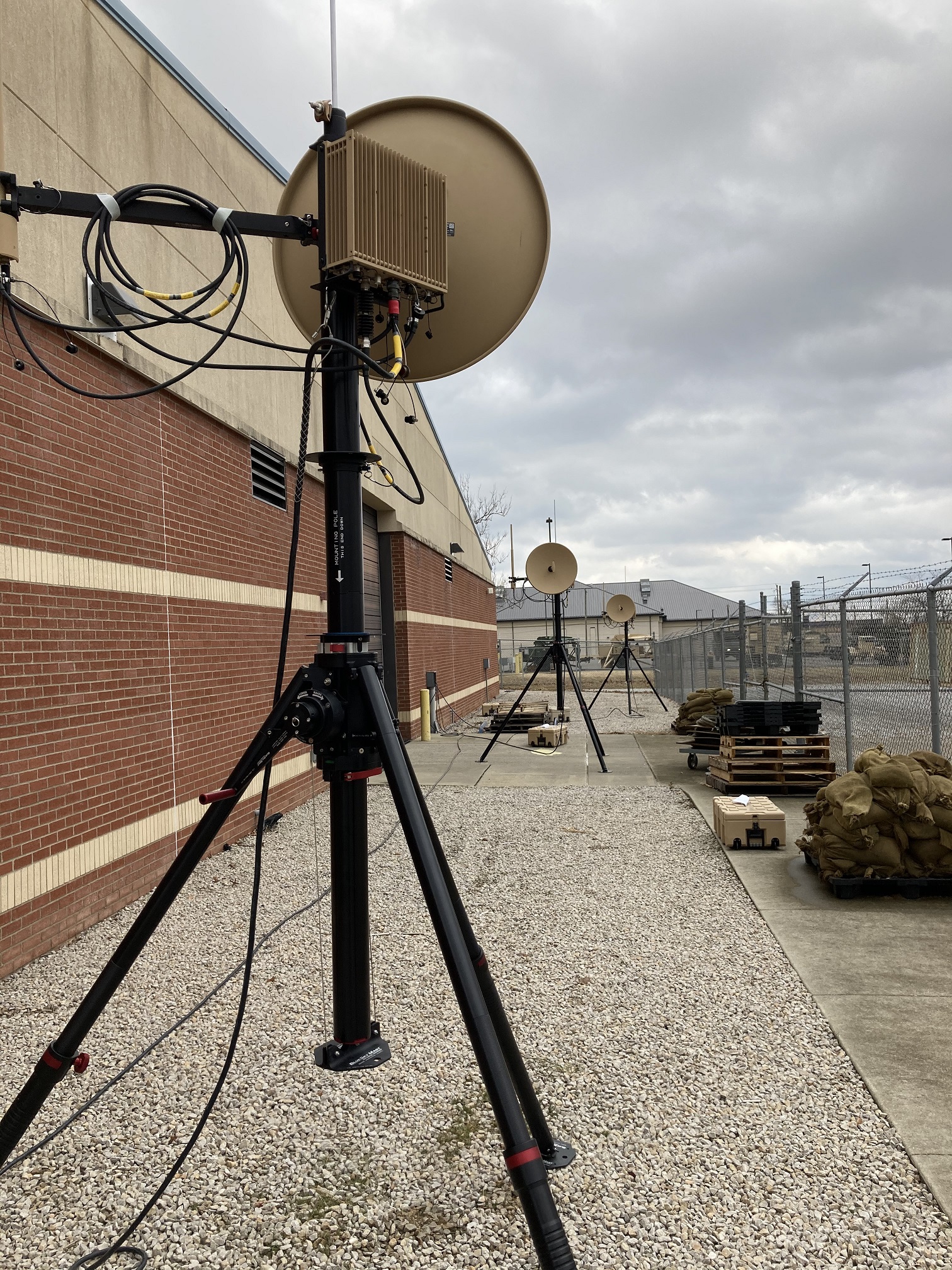BlueSky Mast 350 Lift Series with tactical radio and wireless data payload, Tactical Communications