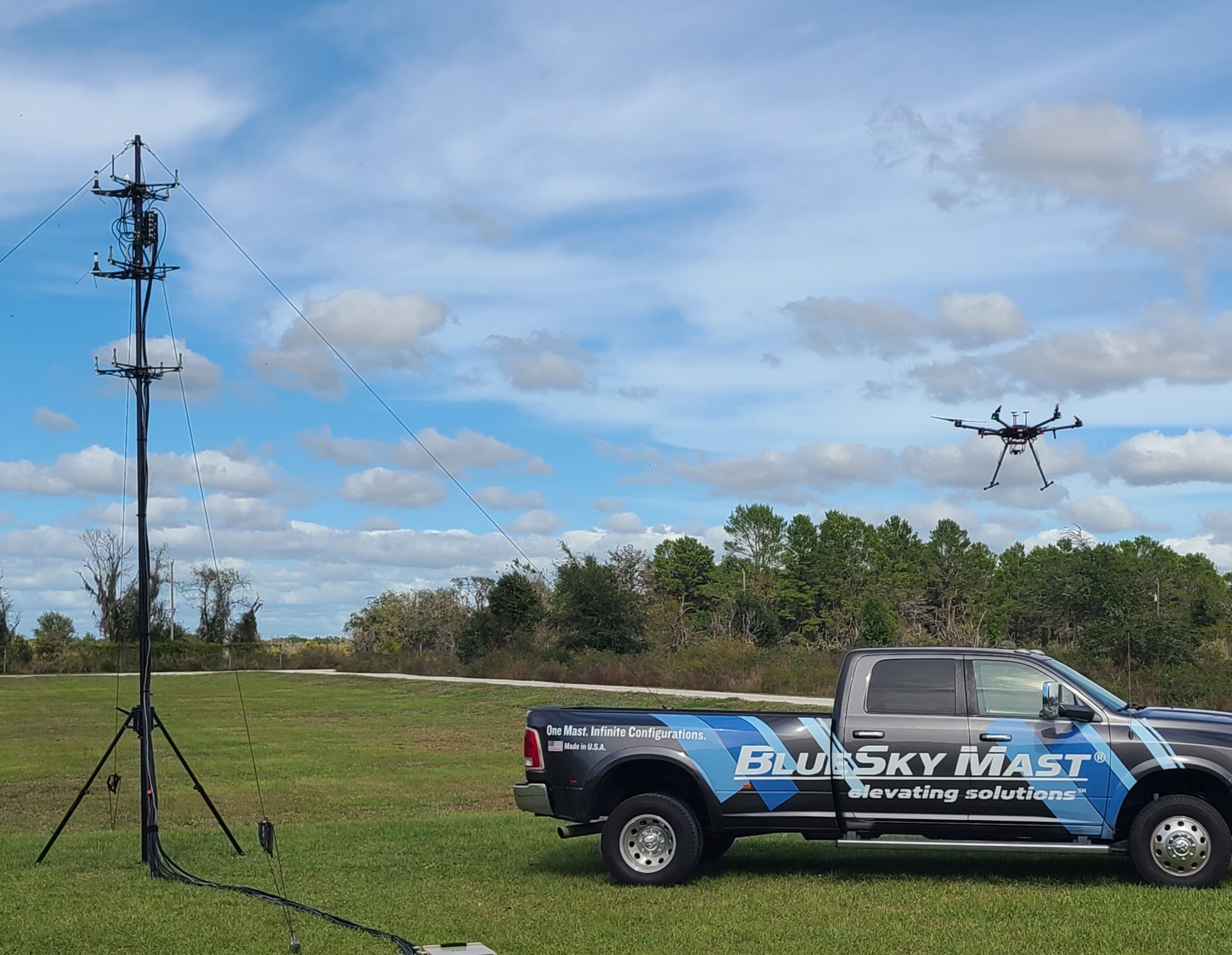 BlueSky Mast 200 Lift Series with counter-UAS sensor payload, Counter-UAS (C-UAS)