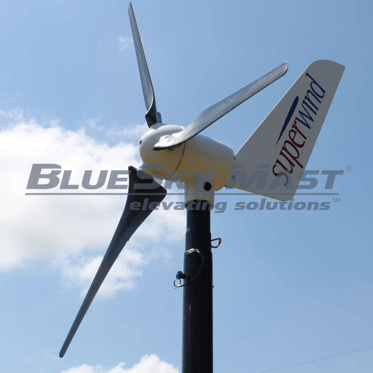 BlueSky Mast 350 Lift Series with portable power equipment