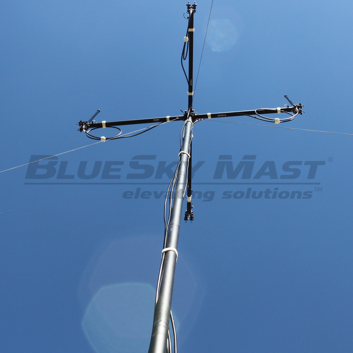BlueSky Mast with tactical radio and wireless data payload, Tactical Communications