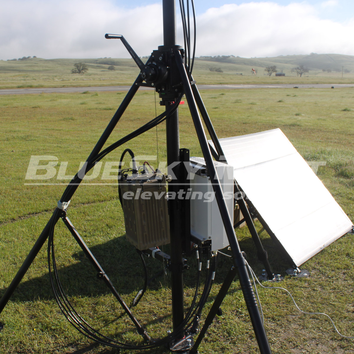 BlueSky Mast with portable power equipment