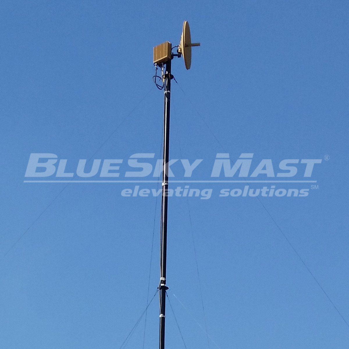 BlueSky Mast with tactical radio and wireless data payload, Tactical Communications