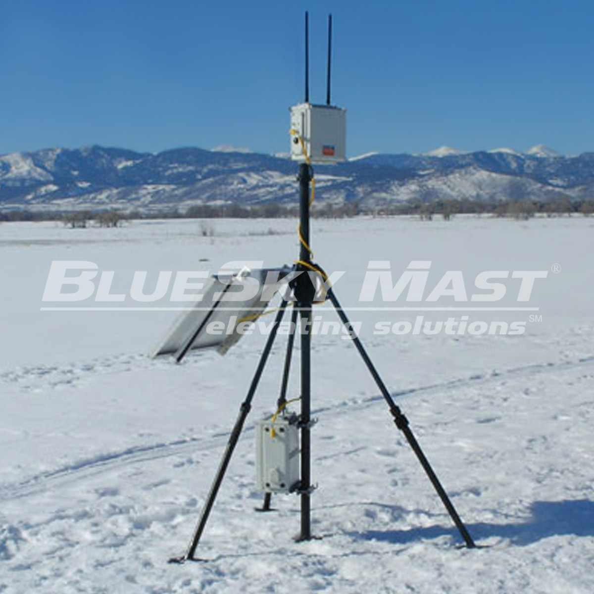 BlueSky Mast with portable power equipment