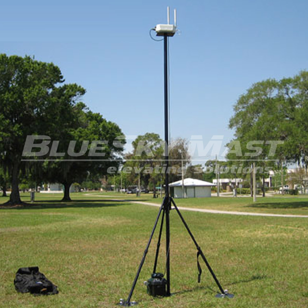 BlueSky Mast with portable power equipment
