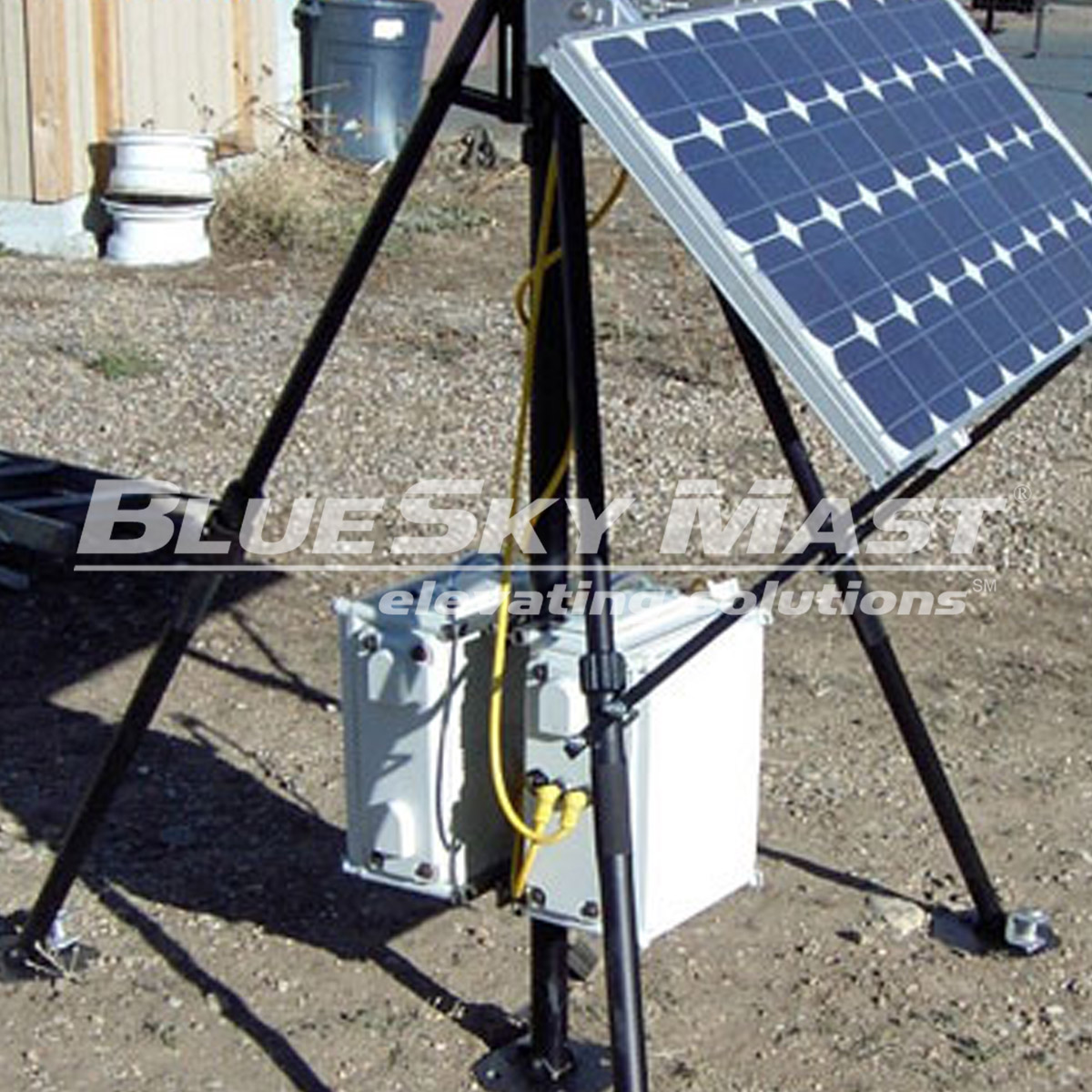 BlueSky Mast with portable power equipment