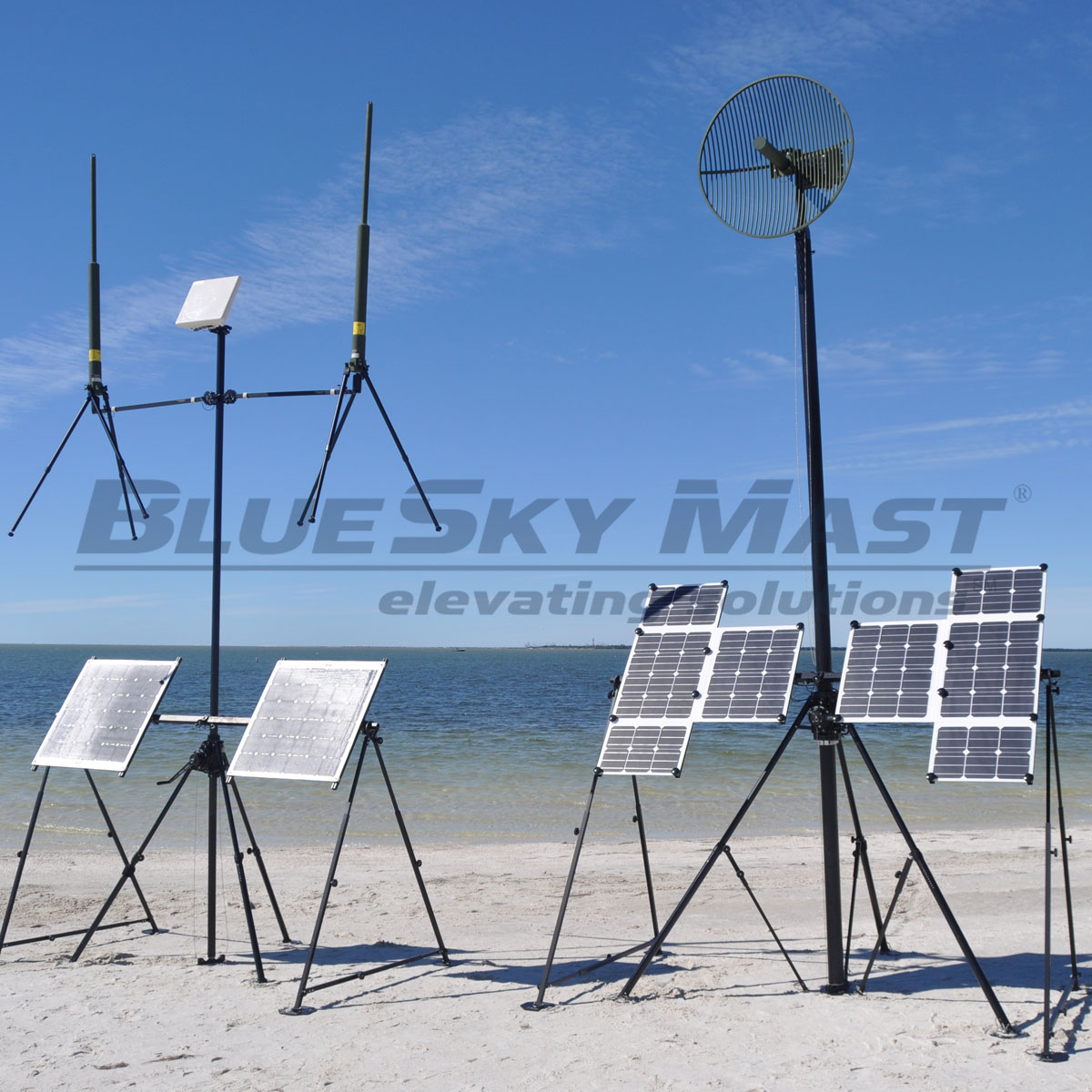 BlueSky Mast with portable power equipment