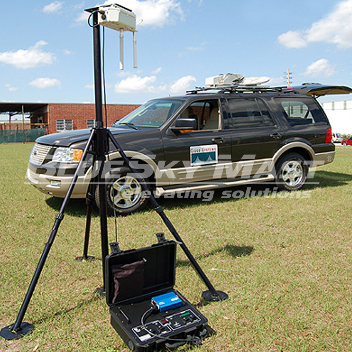 BlueSky Mast with portable power equipment