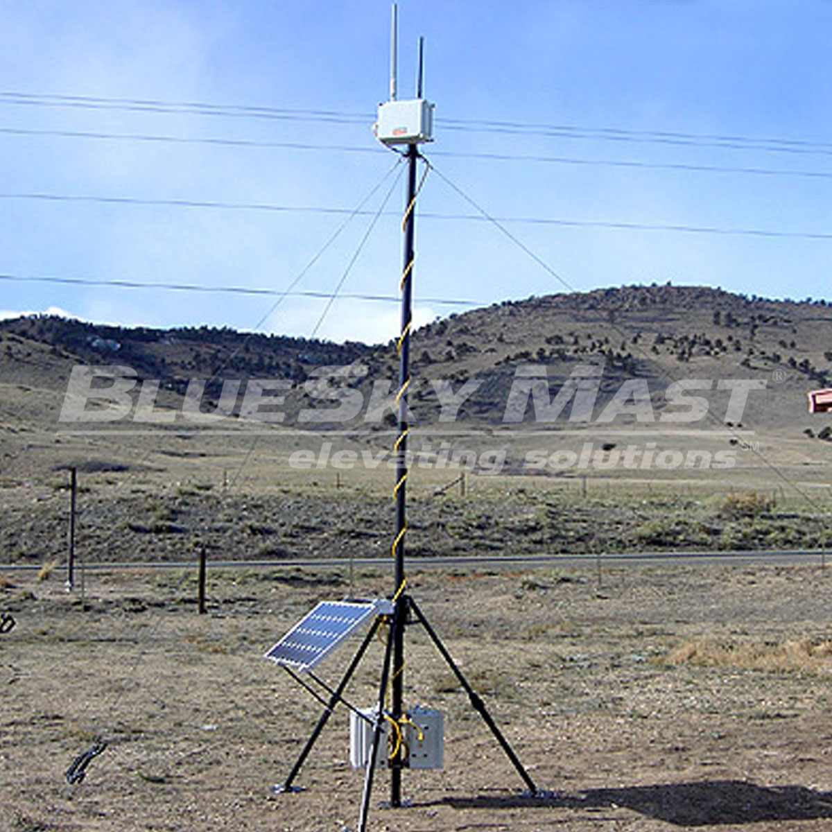 BlueSky Mast with portable power equipment