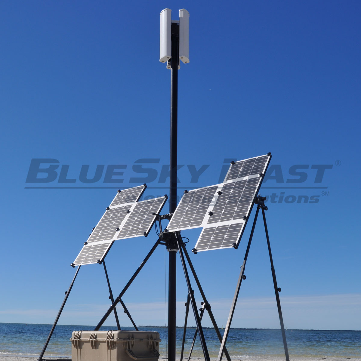 BlueSky Mast with portable power equipment