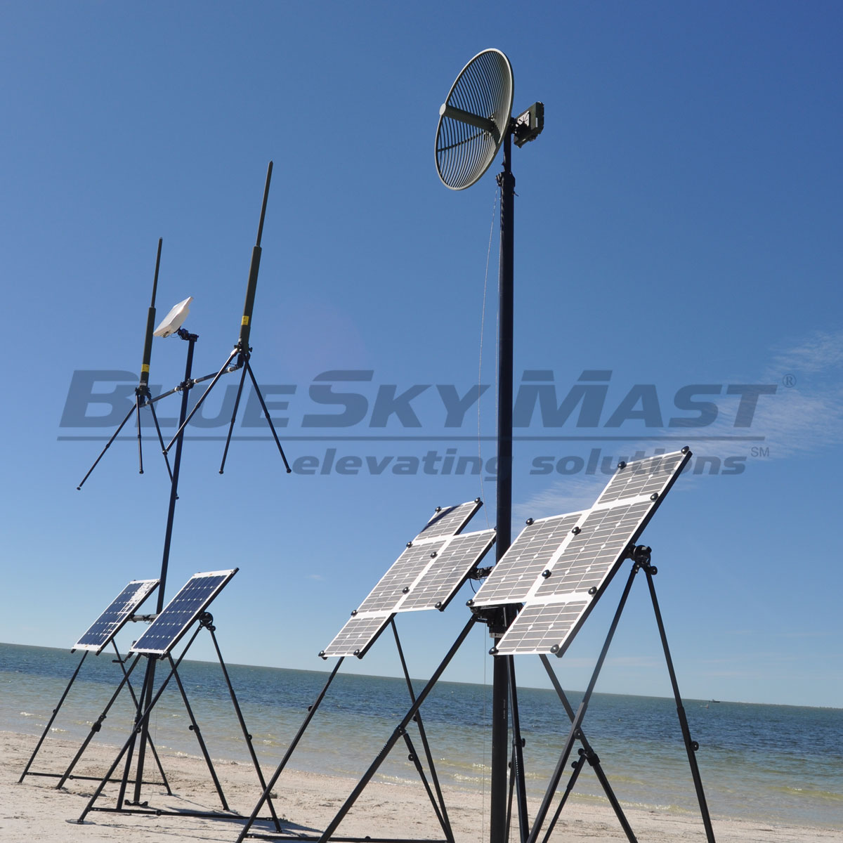 BlueSky Mast with portable power equipment
