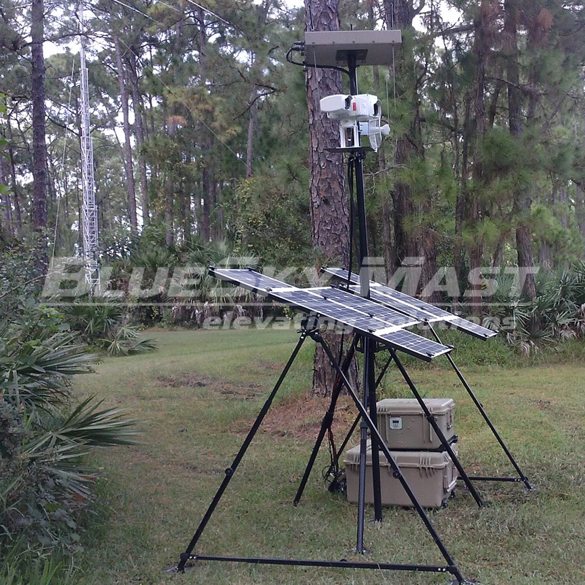 BlueSky Mast with surveillance camera payload, ISR & Sensing