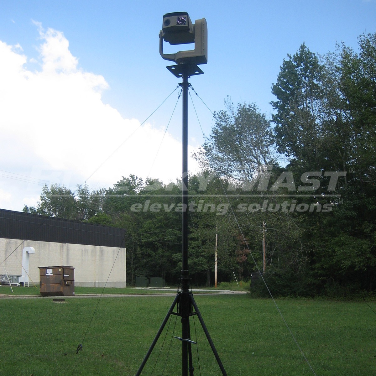 BlueSky Mast with surveillance camera payload, ISR & Sensing