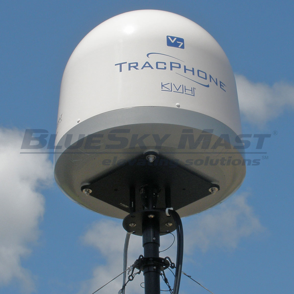BlueSky Mast 350 Lift Series with tactical radio and wireless data payload, Tactical Communications
