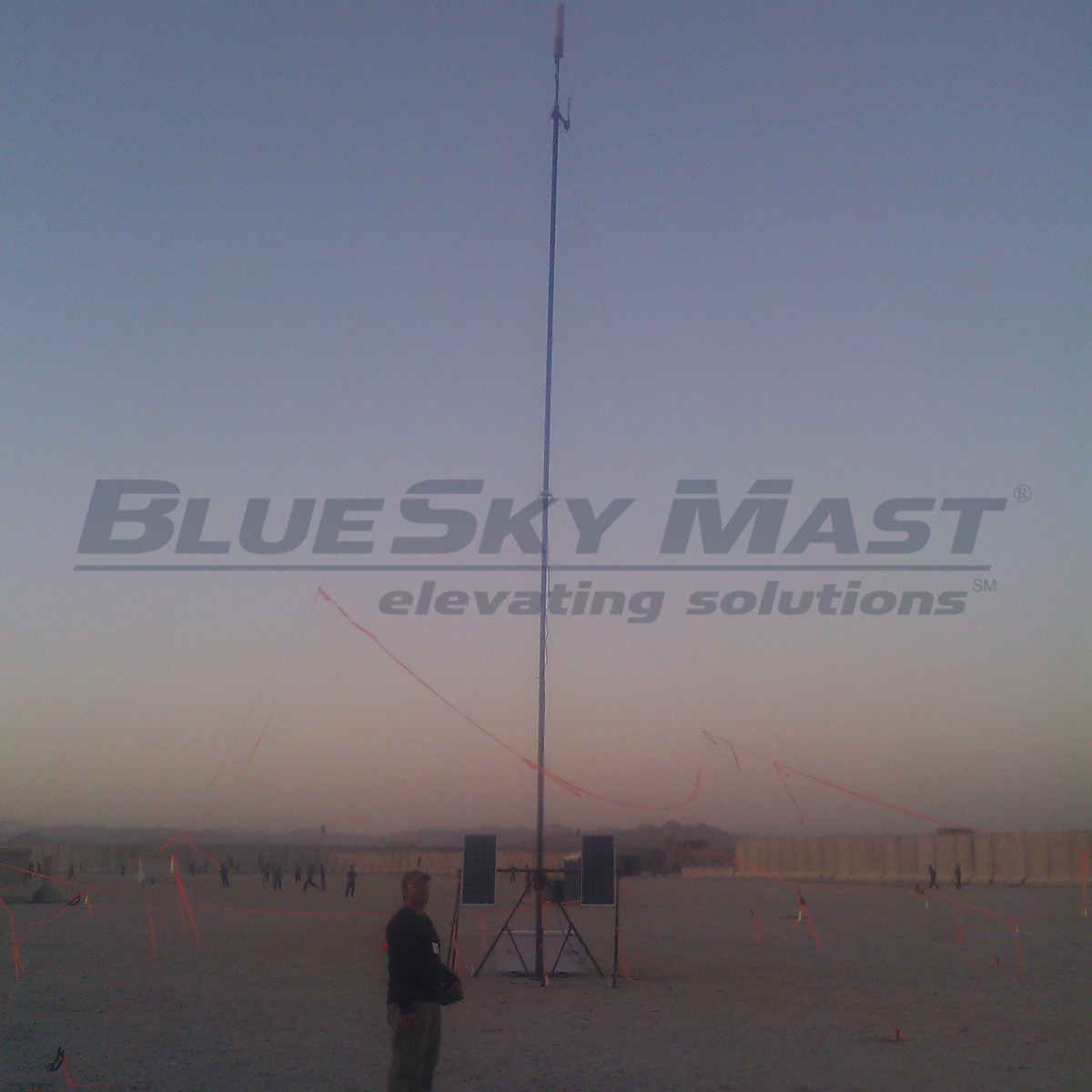 BlueSky Mast 350 Lift Series with tactical radio and wireless data payload, Tactical Communications