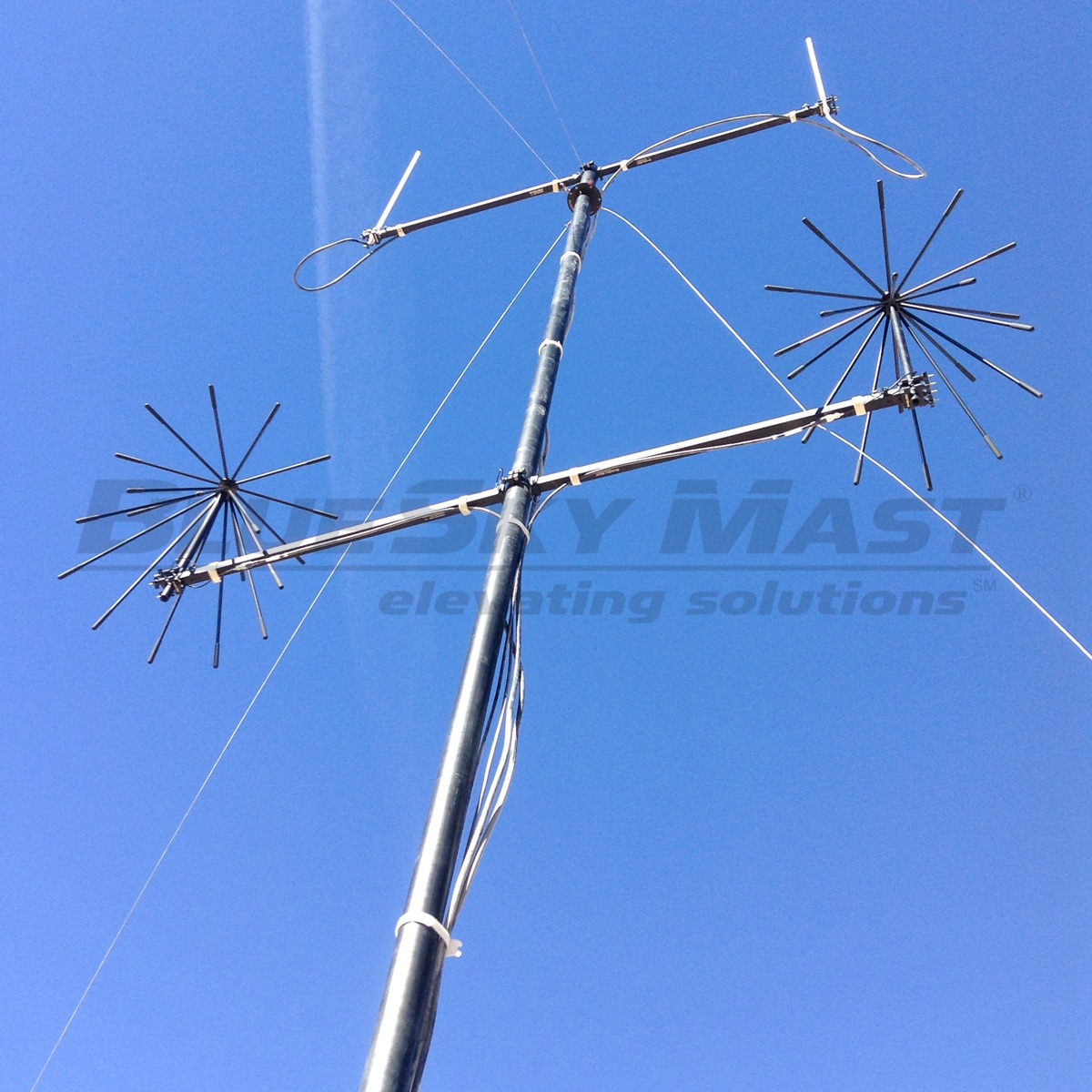BlueSky Mast 350 Lift Series with tactical radio and wireless data payload, Tactical Communications