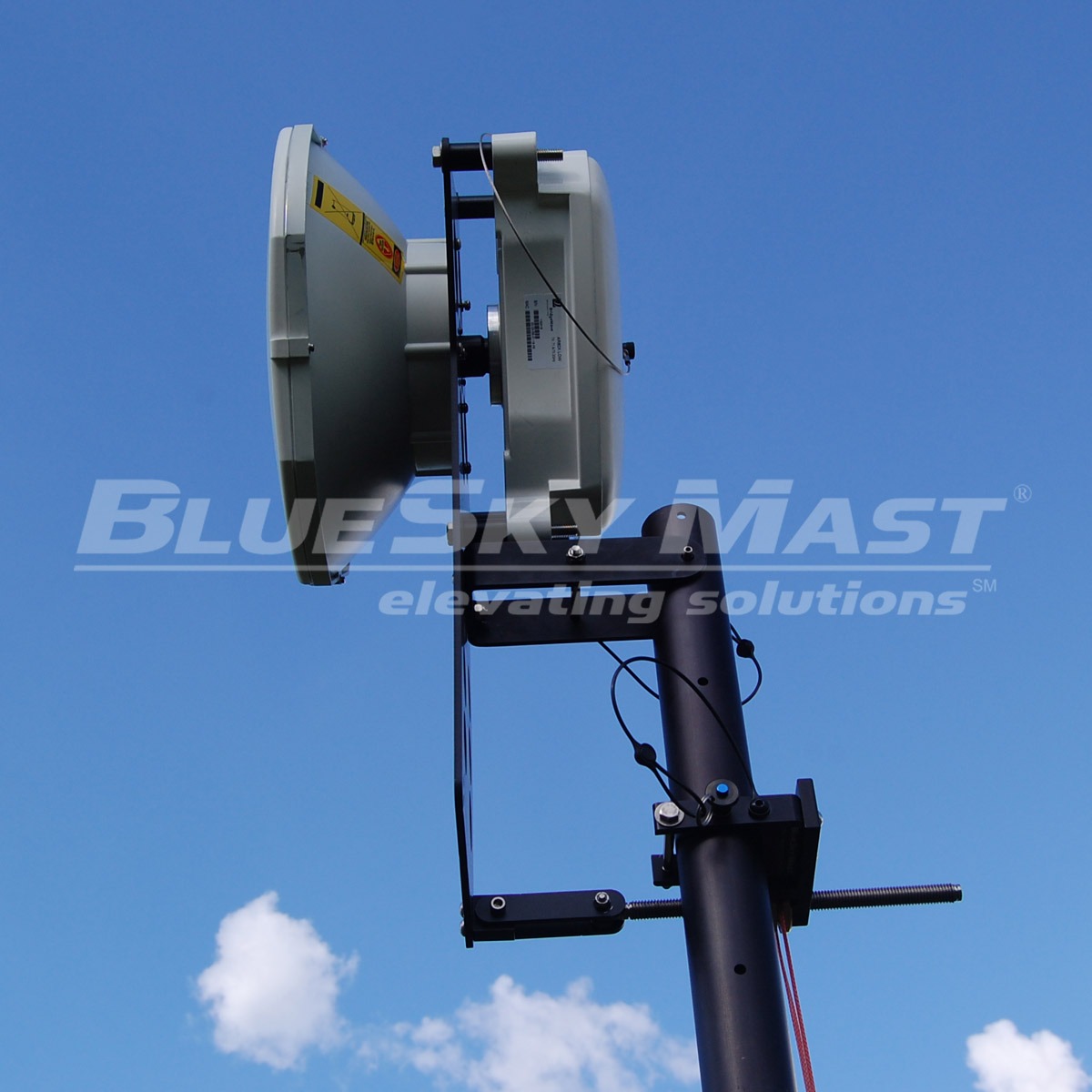 BlueSky Mast 350 Lift Series with tactical radio and wireless data payload, Tactical Communications