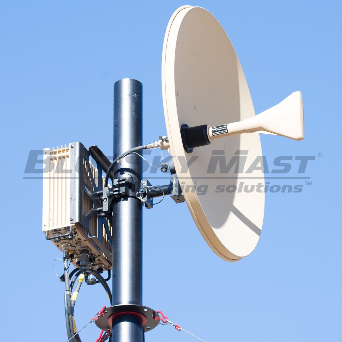 BlueSky Mast 350 Lift Series with tactical radio and wireless data payload, Tactical Communications
