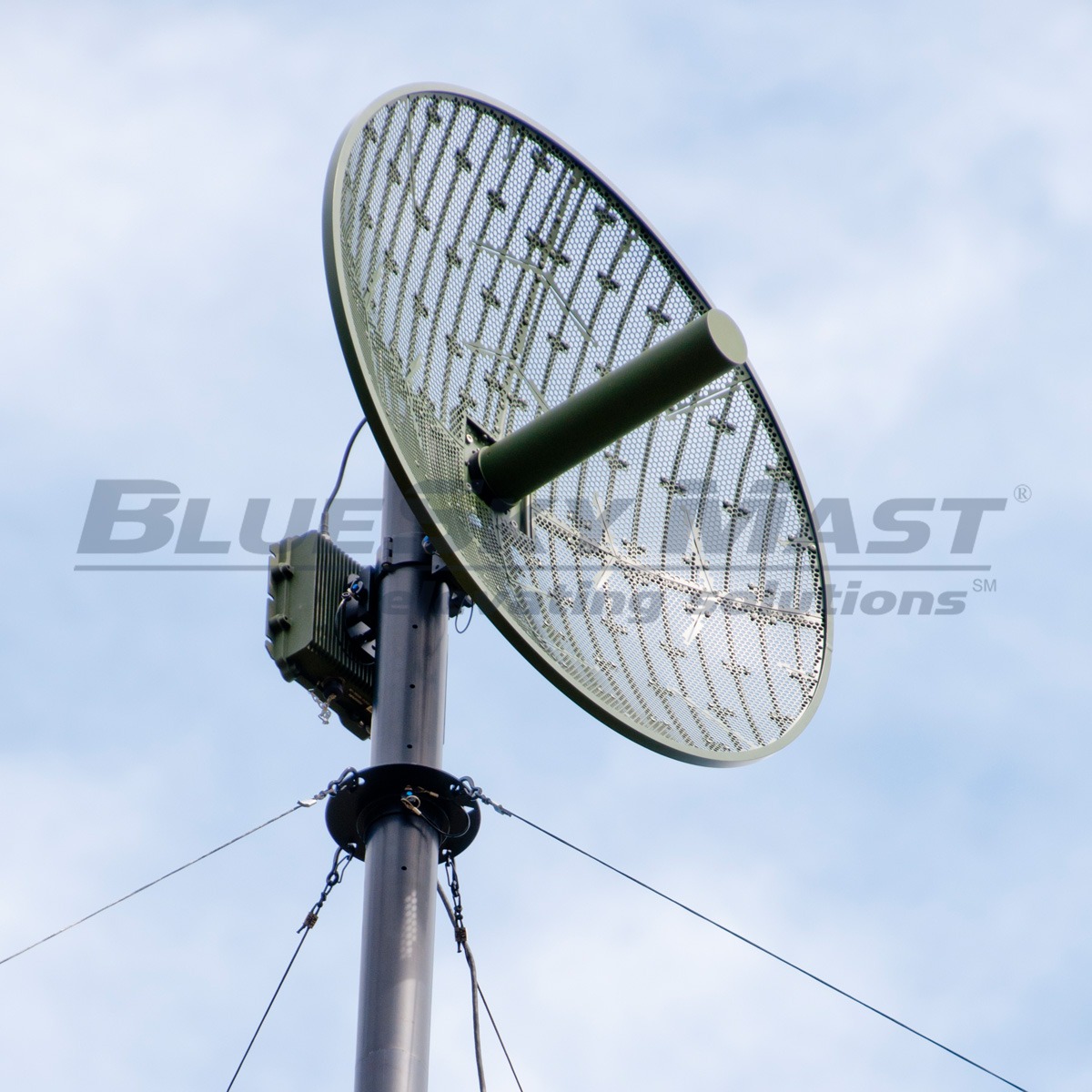 BlueSky Mast 350 Lift Series with tactical radio and wireless data payload, Tactical Communications