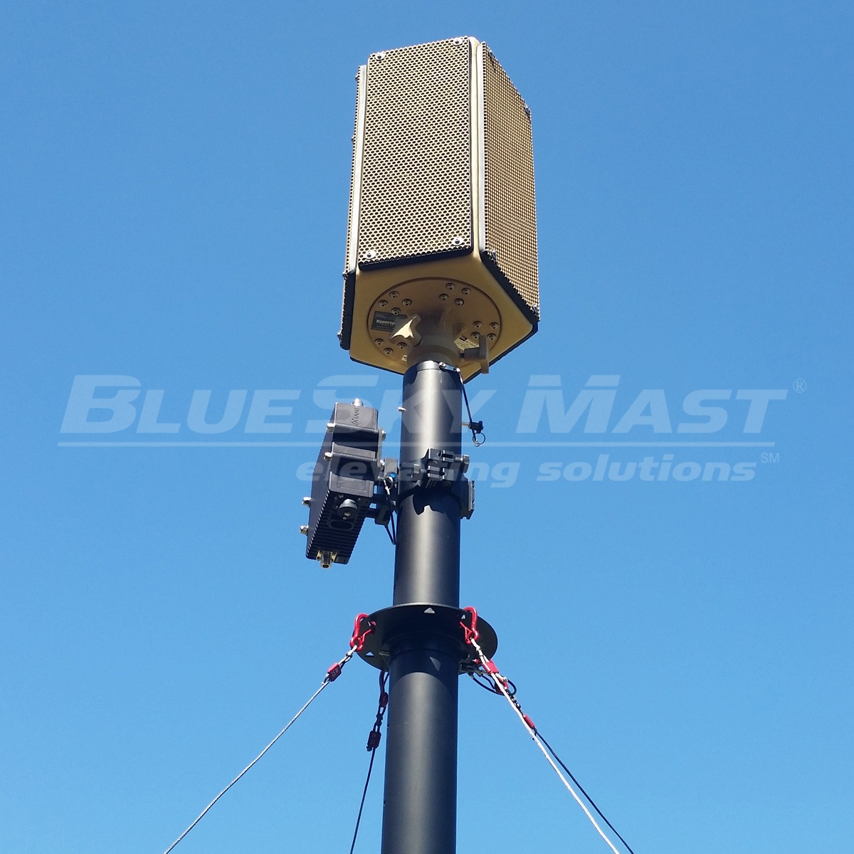 BlueSky Mast 350 Lift Series with tactical radio and wireless data payload, Tactical Communications