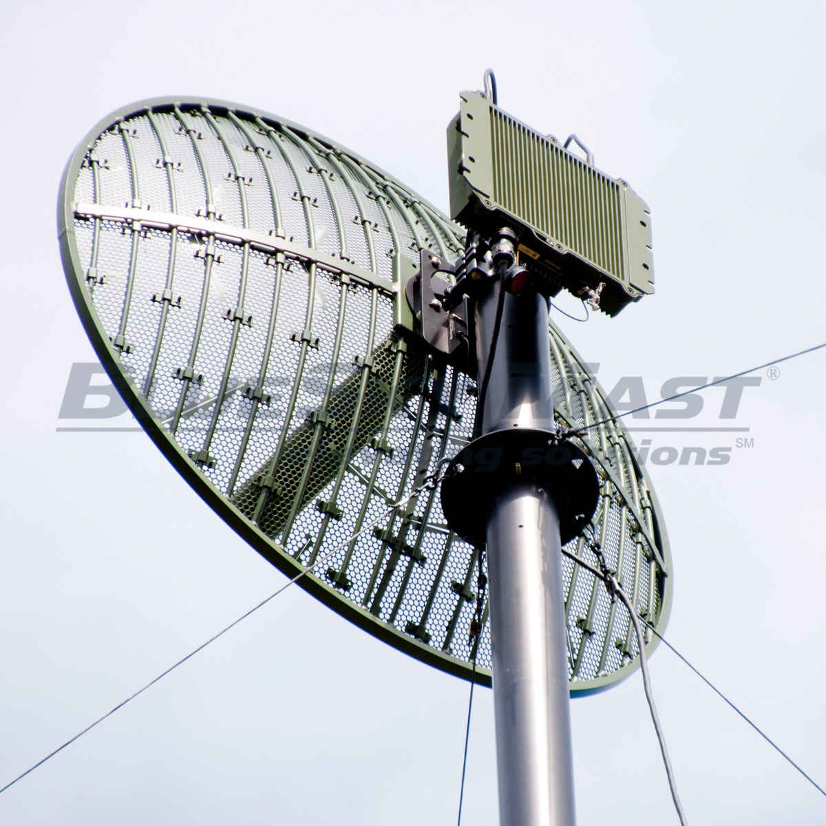 BlueSky Mast 350 Lift Series with tactical radio and wireless data payload, Tactical Communications