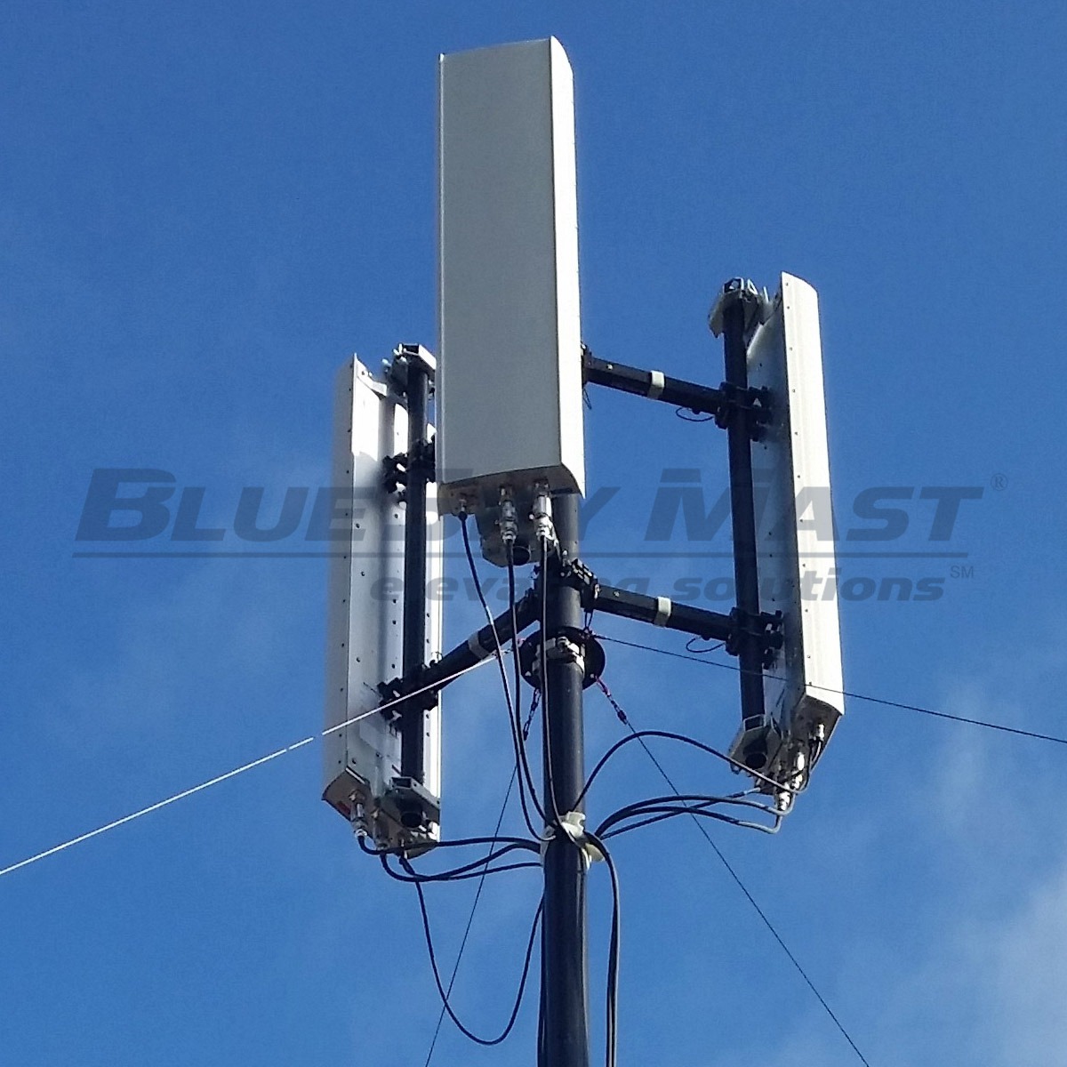 BlueSky Mast 350 Lift Series with tactical radio and wireless data payload, Tactical Communications