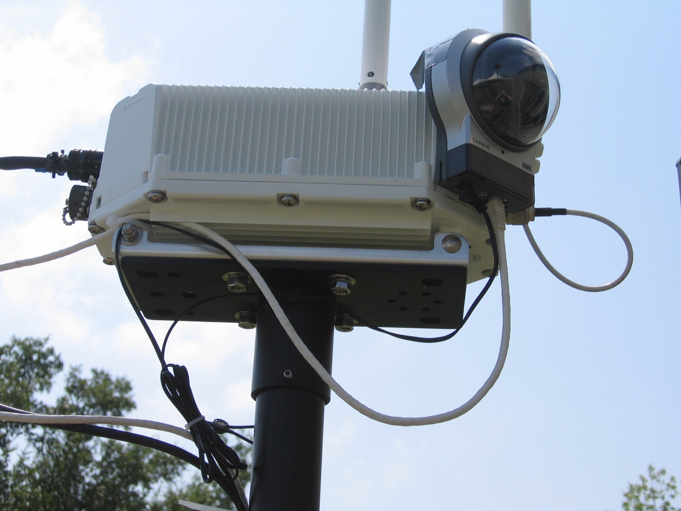 BlueSky Mast with surveillance camera payload, ISR & Sensing
